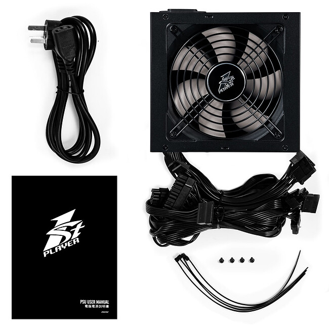 Блок питания 1stPlayer PS-600AX 600W черный (DKPM-BRZ-600-BK-EU)