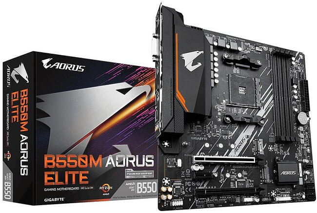 Материнская плата GigaByte B550M Aorus Elite rev. 1.0