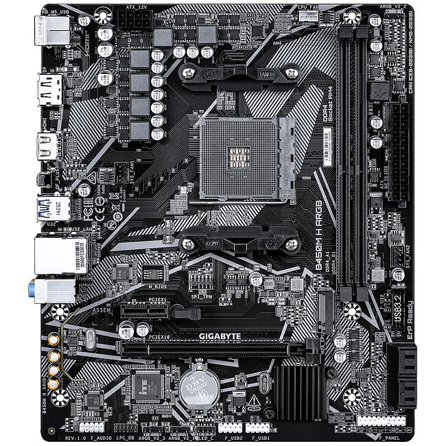 Материнская плата GigaByte B450M H ARGB