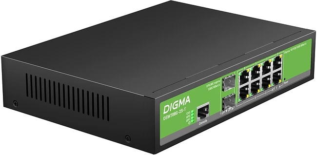 Коммутатор Digma DSW708G-2S-T