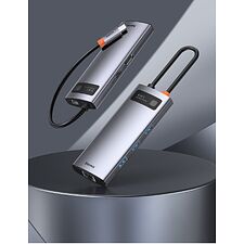 USB-хаб Baseus Metal Gleam Gray (CAHUB-CV0G)