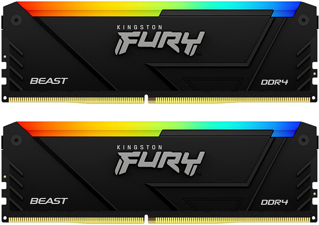 Оперативная память Kingston Fury Beast Black RGB XMP 32GB DDR4 (KF436C18BB2AK2/32)