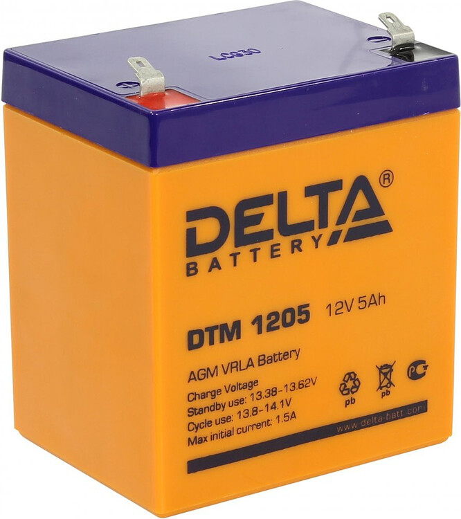 Аккумулятор для ИБП Delta DTM 1205 F2