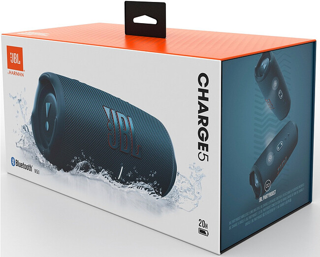 Беспроводная колонка JBL Charge 5 синий (JBLCHARGE5BLU)