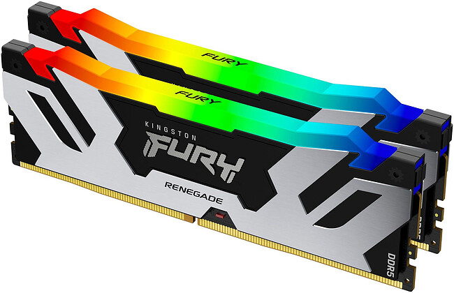 Оперативная память Kingston Fury Renegade Silver/Black 64GB DDR5 RGB XMP (KF564C32RSAK2-64)