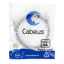 Патч-корд Cabeus PC-UTP-RJ45-Cat.6a-1.5m-LSZH серый