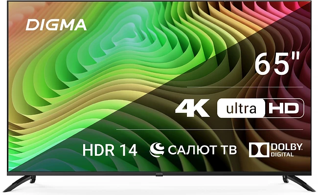 Телевизор Digma DM-LED65UBB40 черный/черный