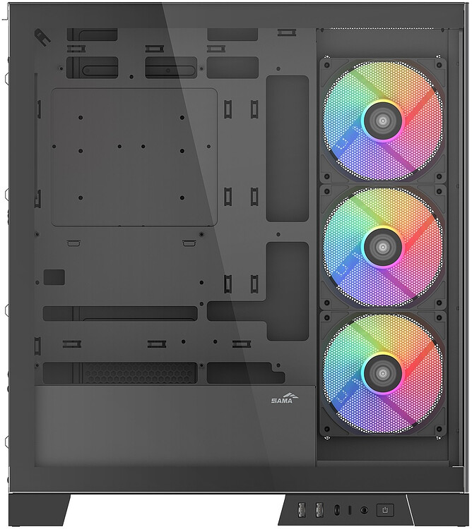 Корпус Sama V50 BK черный (V50-BKADA4X1-GL)