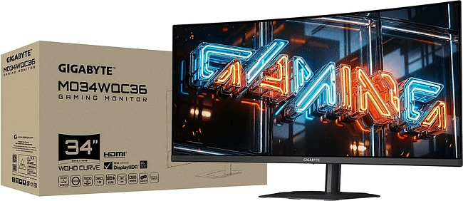 Монитор Gigabyte MO34WQC36 черный (20VM0-MO34WQ3BT-1EKR)