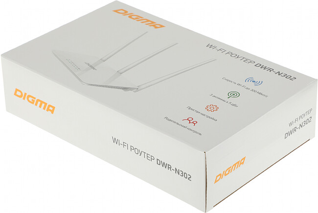 Wi-Fi роутер Digma DWR-N302 белый