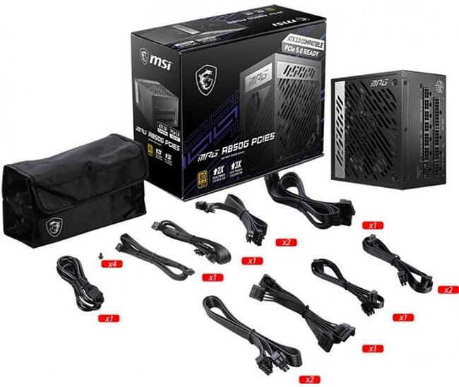 Блок питания MSI MPG A850G PCIE5 (306-7ZP7B11-CE0)