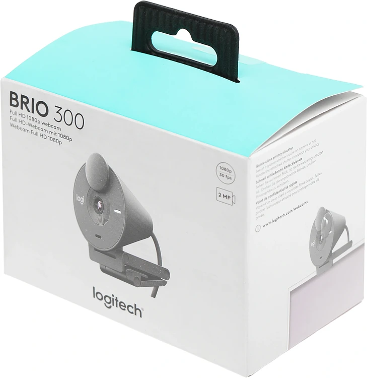 Веб-камера Logitech Webcam Brio 300 черный (960-001438)