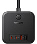 Удлинитель Baseus E00066400117-00 PowerCombo Cube Power Strip 3AC+2U+2C 30W 1.5m EU Cluster Black (BPS30-3E)