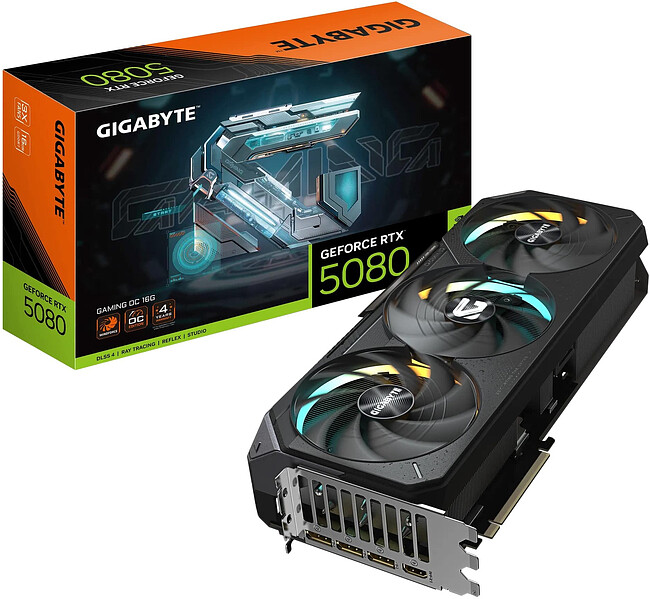 Видеокарта GigaByte GeForce RTX 5080 Gaming OC 16G GDDR7 (GV-N5080GAMING OC-16GD)