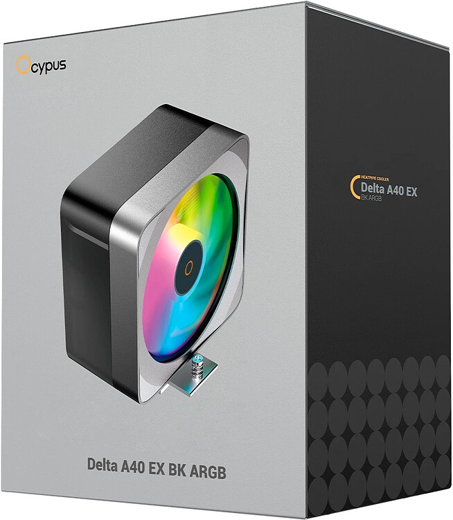 Кулер для процессора Ocypus Delta A40 EX BK ARGB черный (Delta-A40-BK1NAWN00E-GL)
