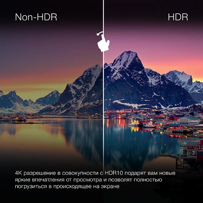 Телевизор Hyundai H-LED50BU7100 серый