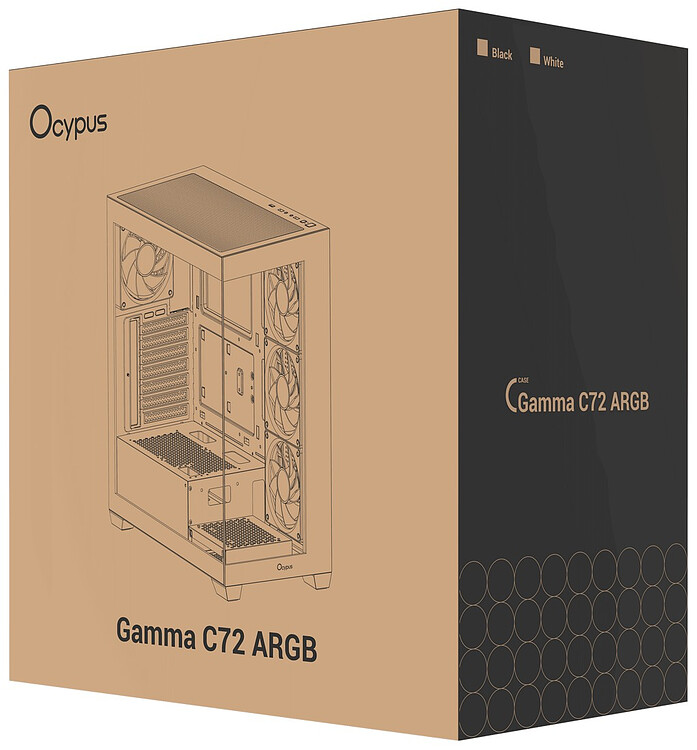 Корпус Ocypus Gamma C72 WH ARGB (Gamma-C72-WHD400XX-GL)