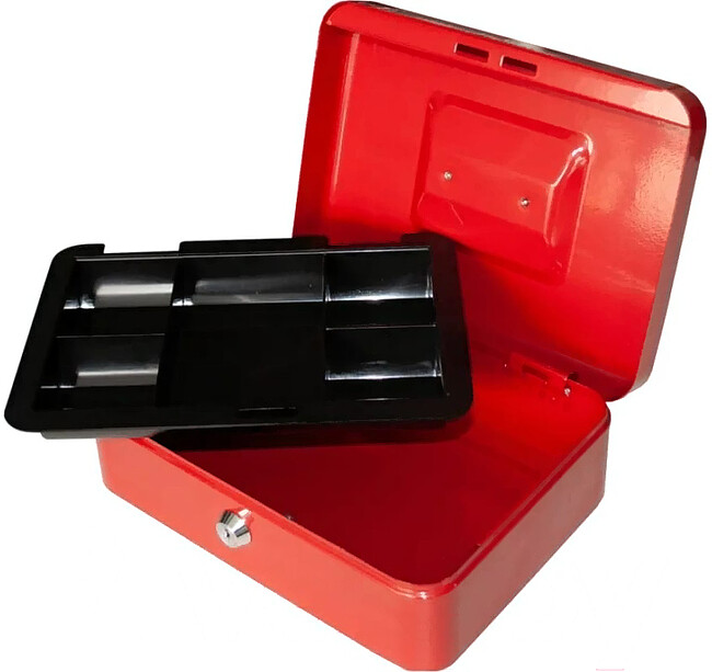 Ящик для денег Silwerhof 90x250x180 красный