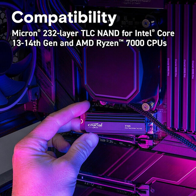 SSD диск Crucial T705 4TB (CT4000T705SSD5)