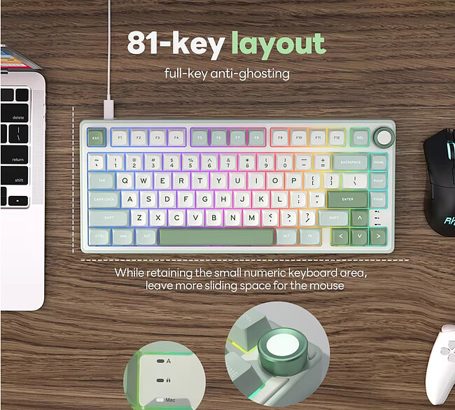 Клавиатура Royal Kludge R75 Brown switch/Skycyan