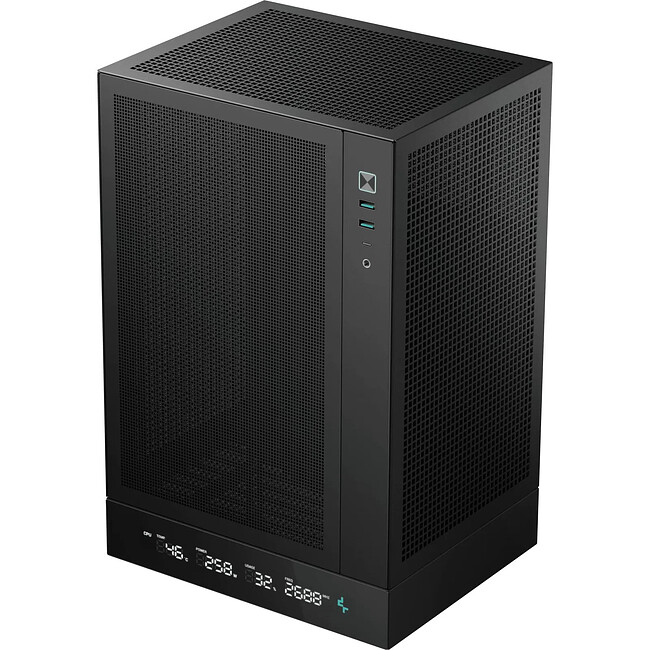 Корпус DeepCool CH170 Digital без БП Black (R-CH170-BKNPI0D-G-1)