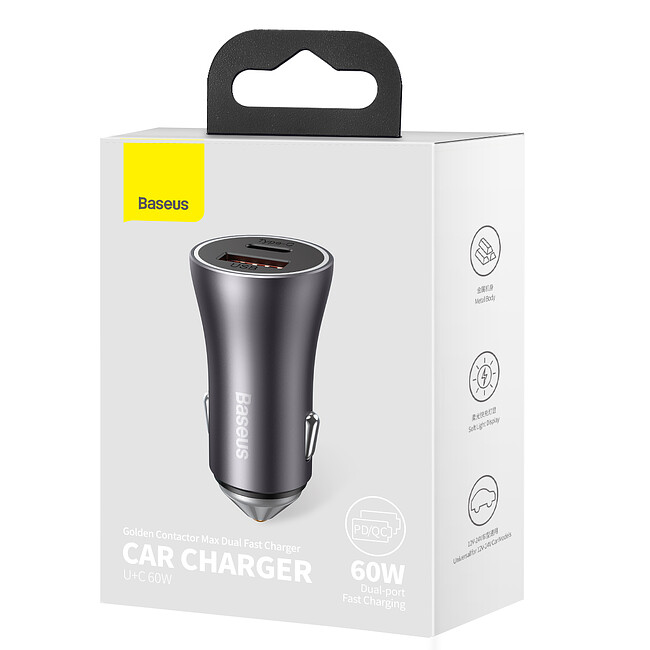Автомобильное зарядное Baseus CGJM000113 Dark Gray