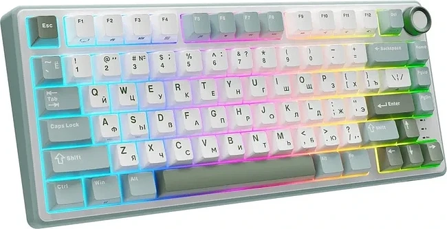 Клавиатура Royal Kludge R75 K Silver switch/Skycyan