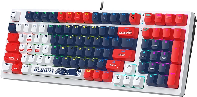 Клавиатура A4Tech Bloody S98 Plus Sports Navy BLMS Red