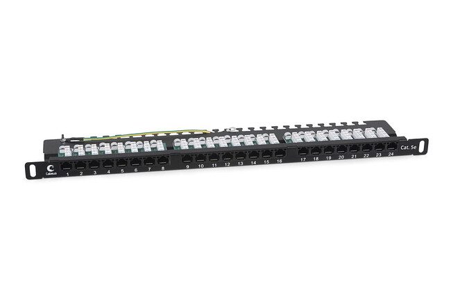 Патч-панель Cabeus PLHD-24-CAT.5E-DUAL-90-0,5U