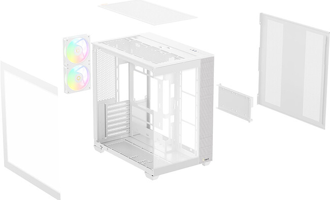 Корпус Ocypus Delta C74 WH ARGB без БП белый (Delta-C74-WHD200XX-GL)
