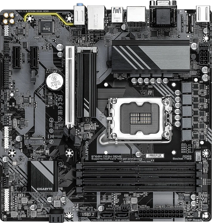 Материнская плата Gigabyte B760M DS3H Gen5
