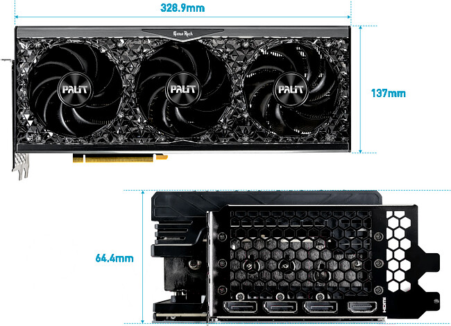 Видеокарта Palit GeForce RTX 4070 Ti GameRock (NED407T019K9-1045G)