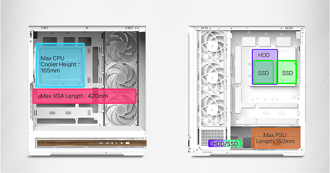 Корпус Zalman P40 Namu White