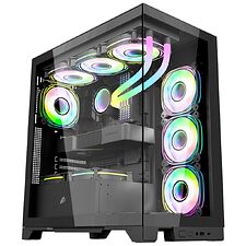 Корпус 1stPlayer Mi8 без БП Black (MI8-BK-3FC7R-1FC7)
