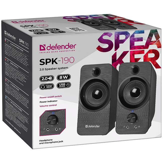 Акустика Defender SPK-190 Black (65190)