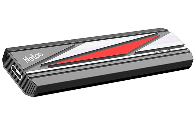Внешний накопитель Netac USB-C 512GB черный (NT01ZX20L-512G-32BK)