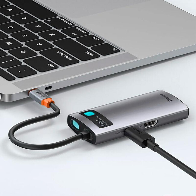 USB-хаб Baseus Metal Gleam Gray (CAHUB-CY0G)