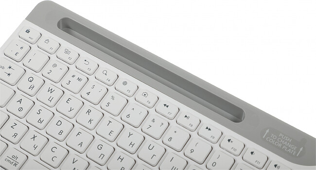 Клавиатура A4Tech Fstyler USB slim White белый/серый (FK25)