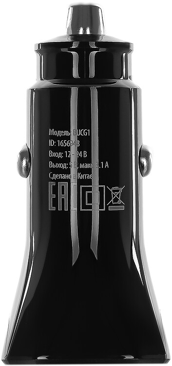 Автомобильное зарядное Buro BUCG1 2.1A+1A черный
