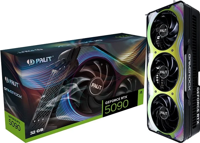 Видеокарта Palit GeForce RTX 5090 GameRock 32Gb GDDR7 (NE75090019R5-GB2020G)