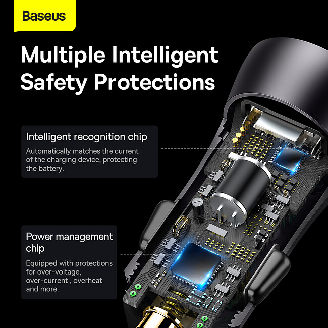 Автомобильное зарядное Baseus CGJM000013 Dark Gray