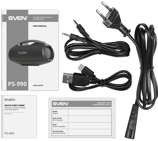 Беспроводная колонка Sven PS-990 черный (SV-022891)