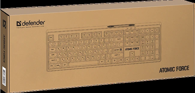 Клавиатура Defender Atomic Force GK-005 черный/серый (45005)