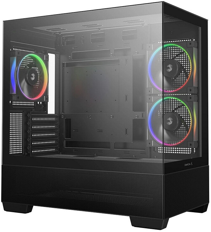 Корпус DeepCool CG380 3F ITX черный (R-CG380-BKAGM3-G)