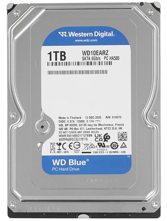 Жесткий диск WD Blue 1TB (WD10EARZ)