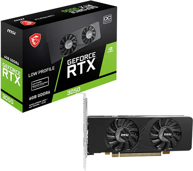 Видеокарта MSI GeForce RTX 3050 LP E 6G OC GDDR6 Видеокарта MSI GeForce RTX 3050 LP E 6G OC GDDR6