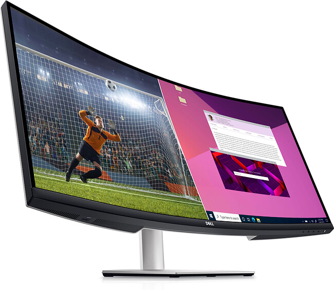 Монитор Dell S3423DWC серебристый/черный (210-BEJE)