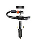 Автомобильное зарядное Baseus Enjoyment Retractable 2-in-1+C 33W Black (C00035500111-00)
