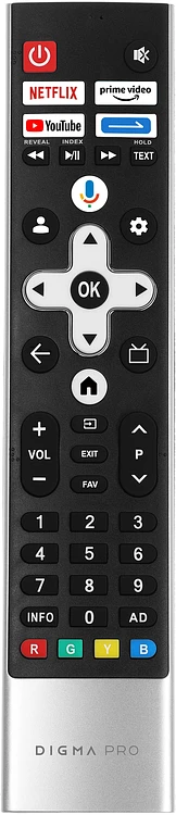 Телевизор Digma Pro 55M черный/серебристый