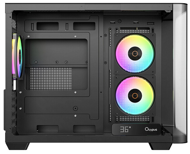 Корпус Ocypus Iota C50 BK Curve ARGB Digital mATX без БП (Iota-C50-BKD300CD-GL)